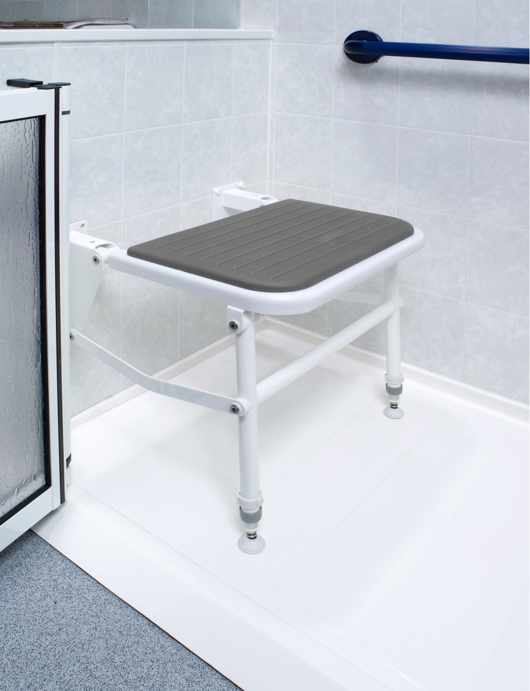 EB EB2 Wall Mounted Shower Seat Grey